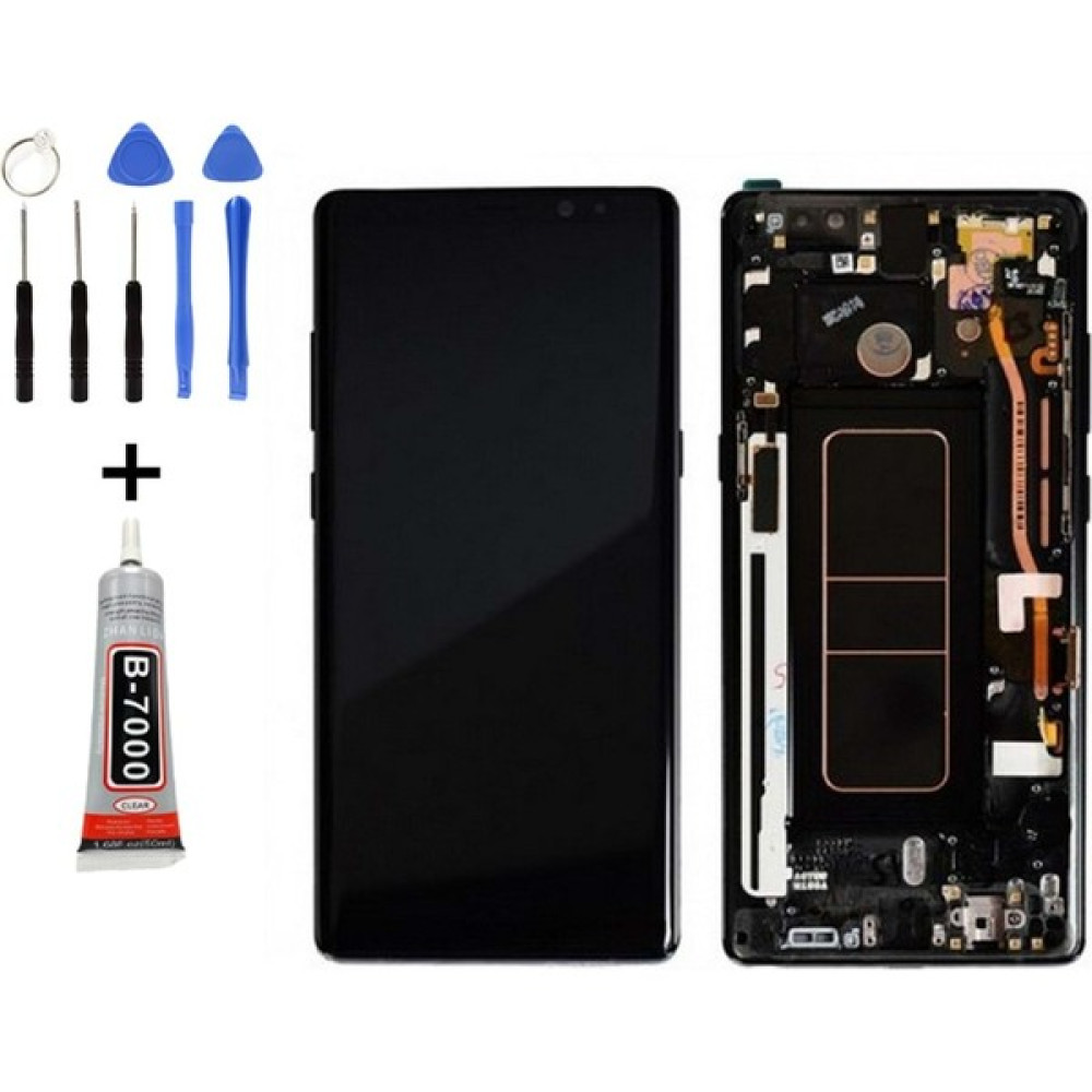 Telefon Kulübesi Samsung Note 8 N950 LCD Ekran Dokunmatik + Tamir Seti - Siyah Cep Telefonu Ekranı Fiyatı