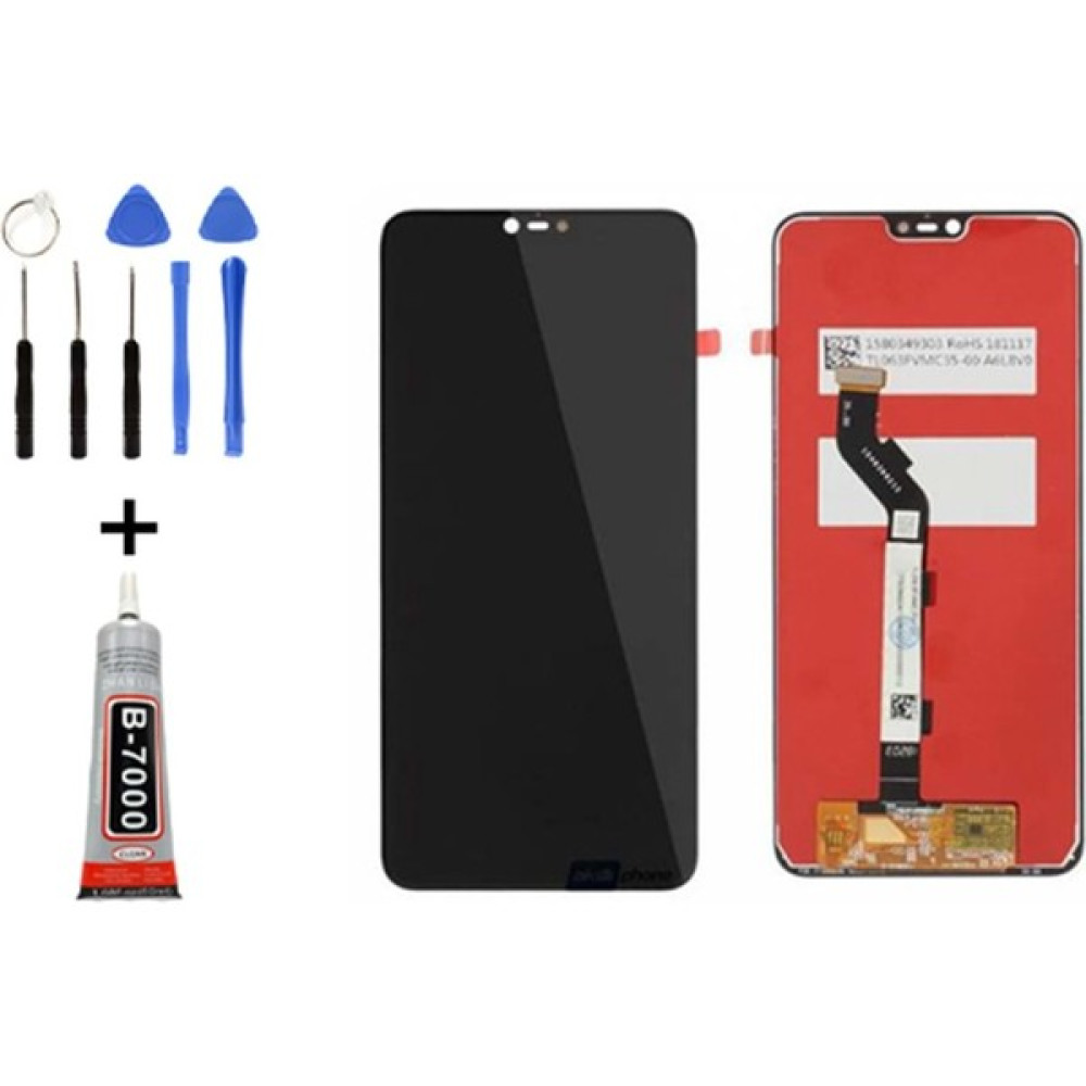 Telefon Kulübesi Xiaomi Mi 8 Lite LCD Ekran Dokunmatik + Tamir Seti - Siyah Cep Telefonu Ekranı Fiyatı