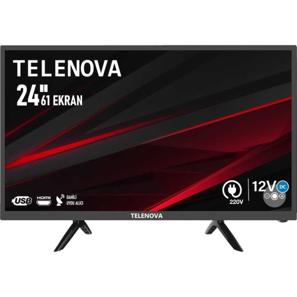 Telenova 24D4001 24'' 61 Ekran Uydu Alıcılı Hd LED Tv (12V Girişli) Televizyonlar Fiyatı