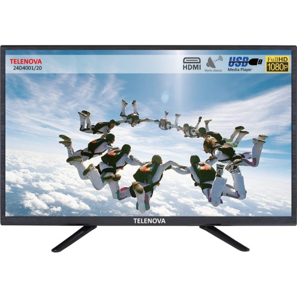 Telenova 24D4001/20 24" 61 Ekran Uydu Alıcılı Full HD LED TV Televizyonlar Fiyatı