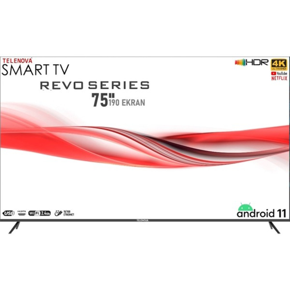 Telenova 75S4K8001 75" 190 Ekran Uydu Alıcılı 4K Ultra HD Smart LED TV Televizyonlar Fiyatı