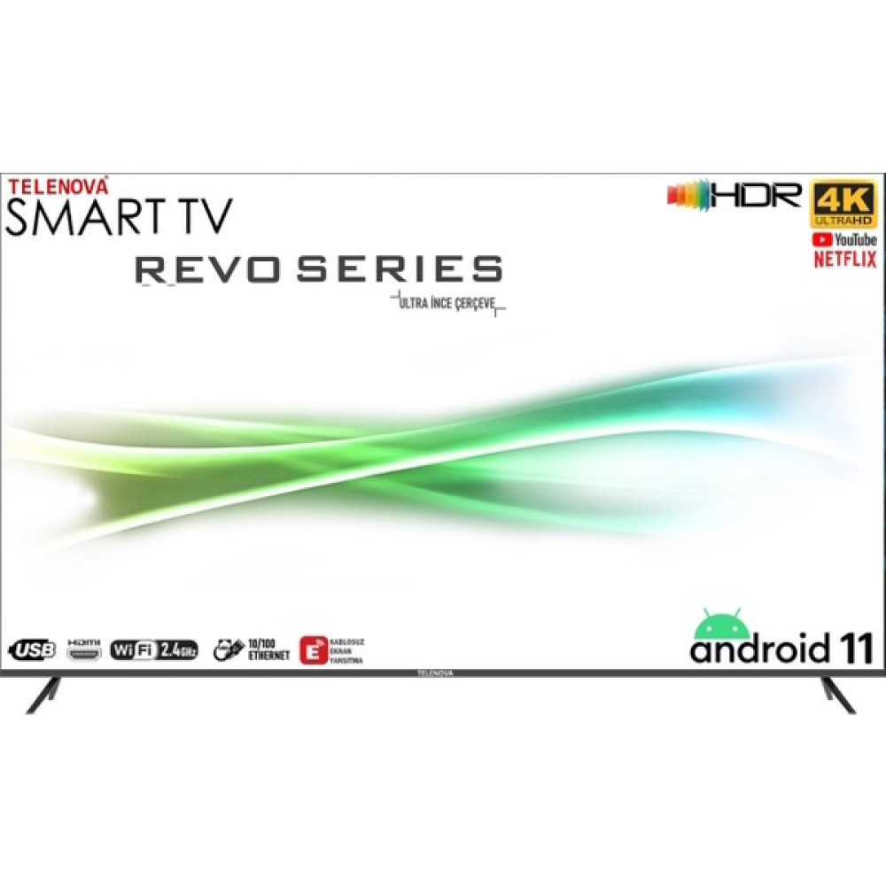 Telenova Revo55FS1103 55" 139 Ekran Uydu Alıcılı 4K Ultra HD Android Smart LED TV Televizyonlar Fiyatı