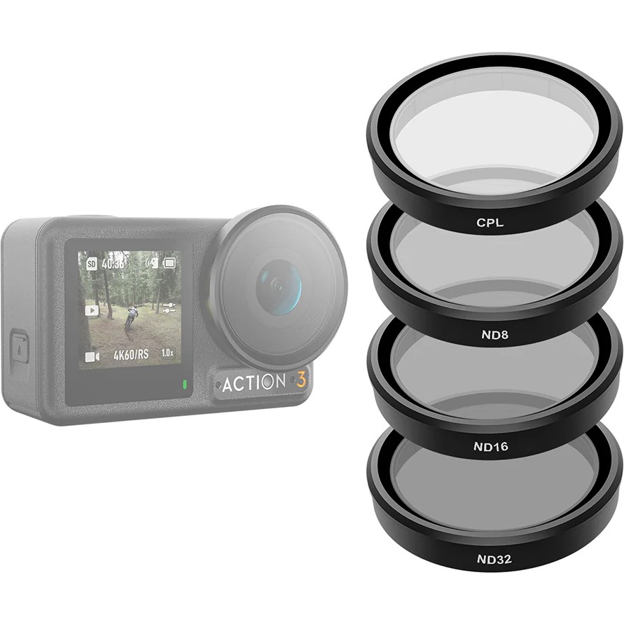 Telesın Osmo Action 3/4/5 Pro Cpl+Nd8/16/32 Filtre Seti Aksiyon Kamera Aksesuarları Fiyatı