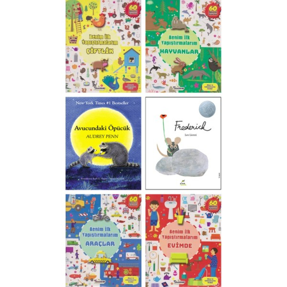 Teleskop Popüler Bilim – Benim Ilk Yapıştırmalarım ( Çiftlik + Hayvanlar + Araçlar + Evimde ) + Avucundaki Öpücük / Audrey Penn + Frederick / Leo L... Okul Öncesi Eğitici & Öğretici Kitaplar Fiyatı