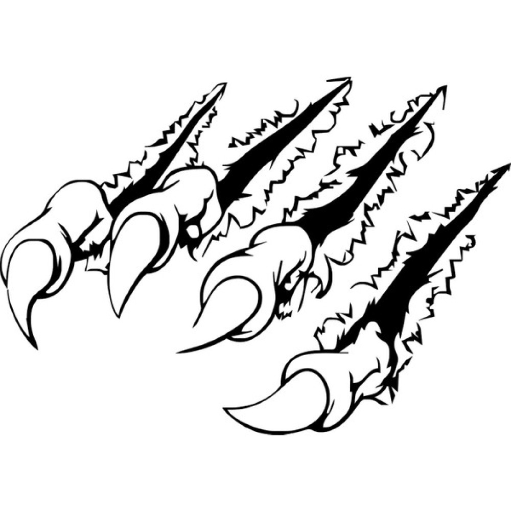 Tellgraf Pençe Figürlü Araç Sticker - 21x30 cm - Siyah Oto Boyaları Fiyatı