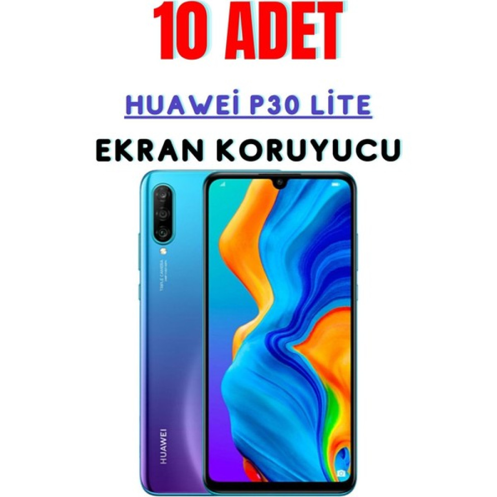 Telpox Huawei P30 Lite Temperli Cam Ekran Koruyucu Süper Ekonomik Paket ( 10 Adet ) - Şeffaf Cep Telefonu Ekran Koruyucusu Fiyatı