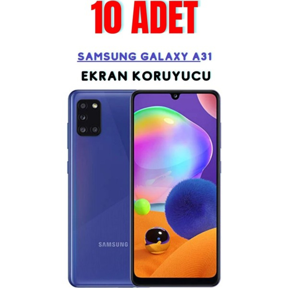 Telpox Samsung Galaxy A31 Temperli Cam Ekran Koruyucu Süper Ekonomik Paket ( 10 Adet ) - Şeffaf Cep Telefonu Ekran Koruyucusu Fiyatı