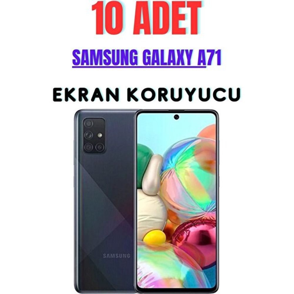 Telpox Samsung Galaxy A71 9d Kırılmaz Cam Ekran Koruyucu, Siyah Renk, Ultra Darbe Emici ( 10 Adet ) Cep Telefonu Ekran Koruyucusu Fiyatı