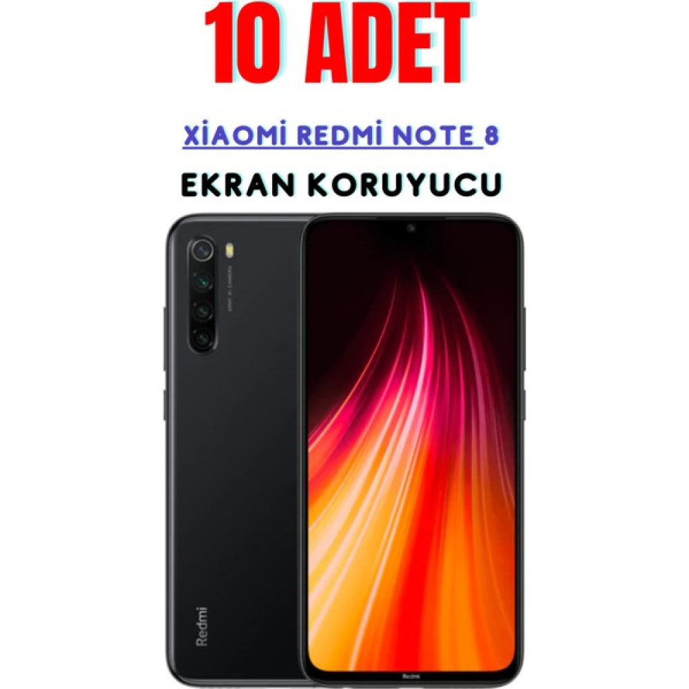 Telpox Xiaomi Redmi Note 8 Temperli Cam Ekran Koruyucu Süper Ekonomik Paket ( 10 Adet ) - Şeffaf Cep Telefonu Ekran Koruyucusu Fiyatı