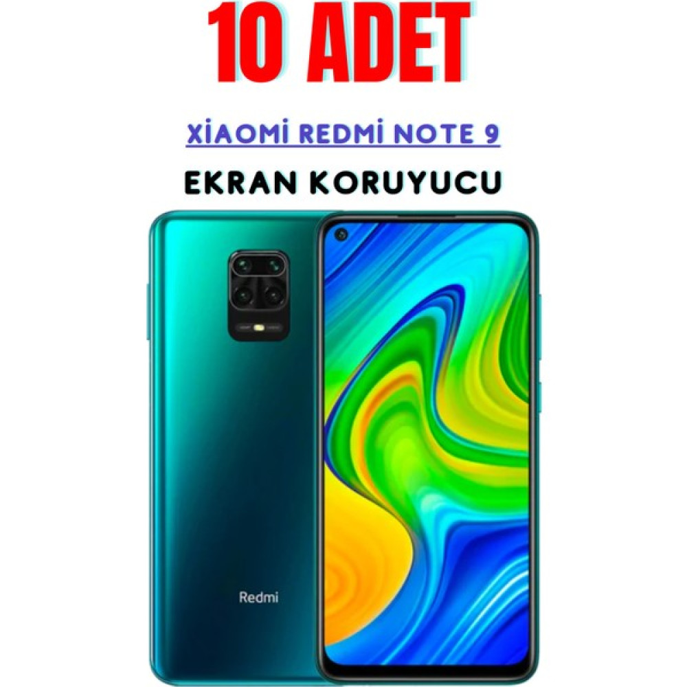 Telpox Xiaomi Redmi Note 9 Temperli Cam Ekran Koruyucu Süper Ekonomik Paket ( 10 Adet ) - Şeffaf Cep Telefonu Ekran Koruyucusu Fiyatı