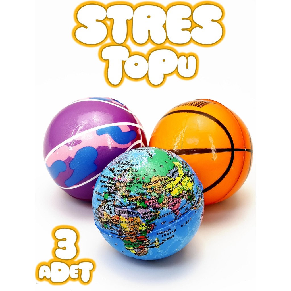 Telvesse 3 Adet Stres Topu Pu Eğitici Avuç Güçlendirici Kedi Oyuncağı Yumuşak No Stres Toy Ball Top 6 cm - Renkli Evcil Hayvan Ürünleri Fiyatı
