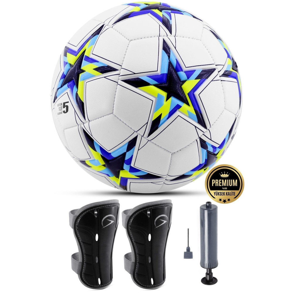 Telvesse 3lü Set Futbol Topu Tekmelik Şampiyonlar Ligi Pompalı Sert Zemin Halı Saha Futbol Topu No:5 Toplar Fiyatı