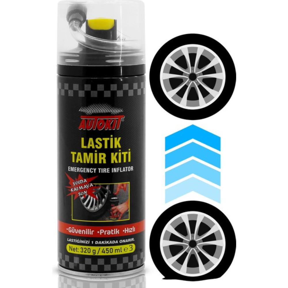 Telvesse Hızlı Lastik Tamir Spreyi Kiti Şişirici Acil Durum Patlak Lastik Onarma Köpüğü 450 ml Lastikler Fiyatı