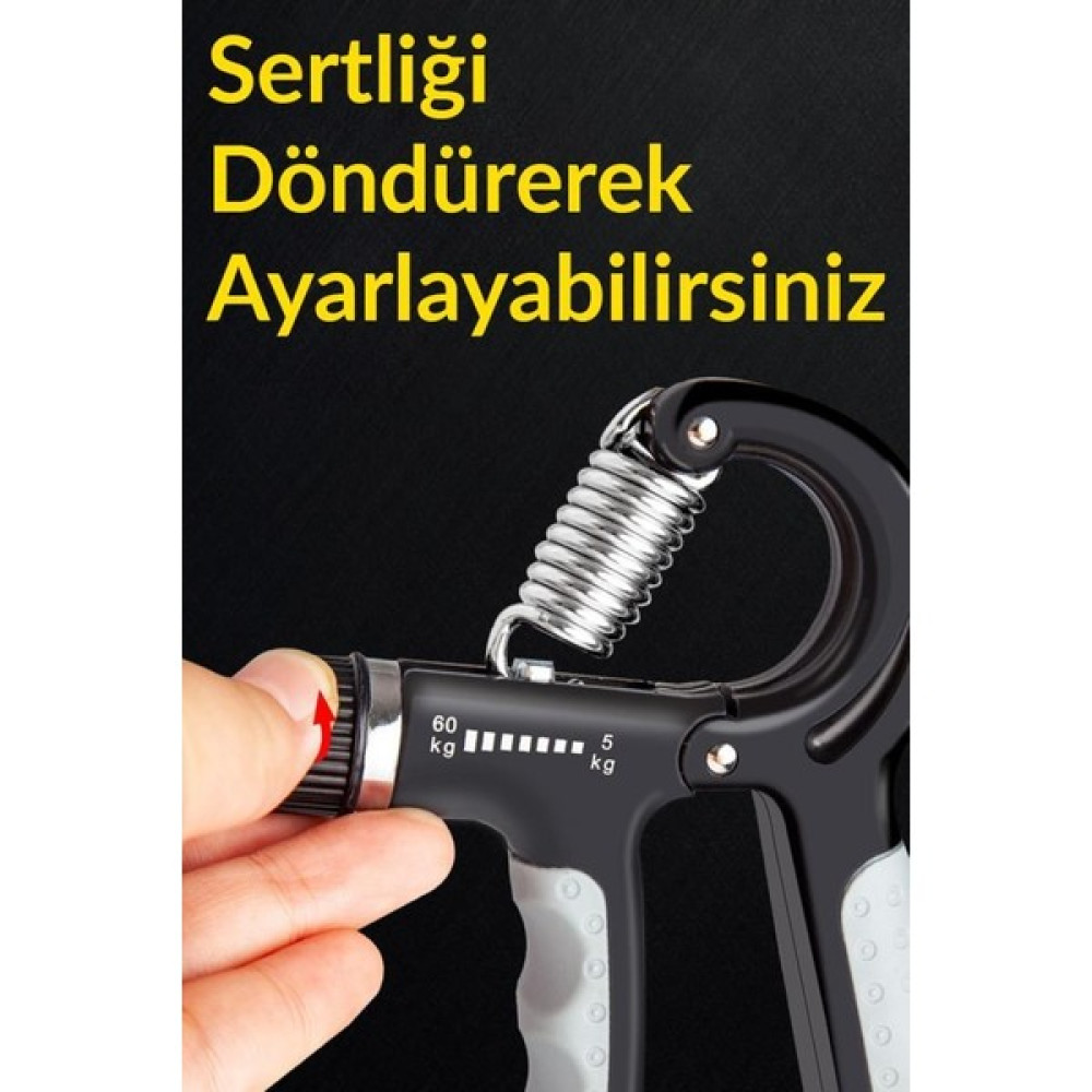 Telvesse Sayaçlı El Yayı 5-60 kg Bilek Alet Ayarlanabilir Fitness Egzersiz Siyah 5-60 kg Kondisyon Aletleri Fiyatı