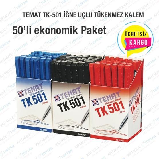 Temat TK-501 Mavi Tükenmez Kalem