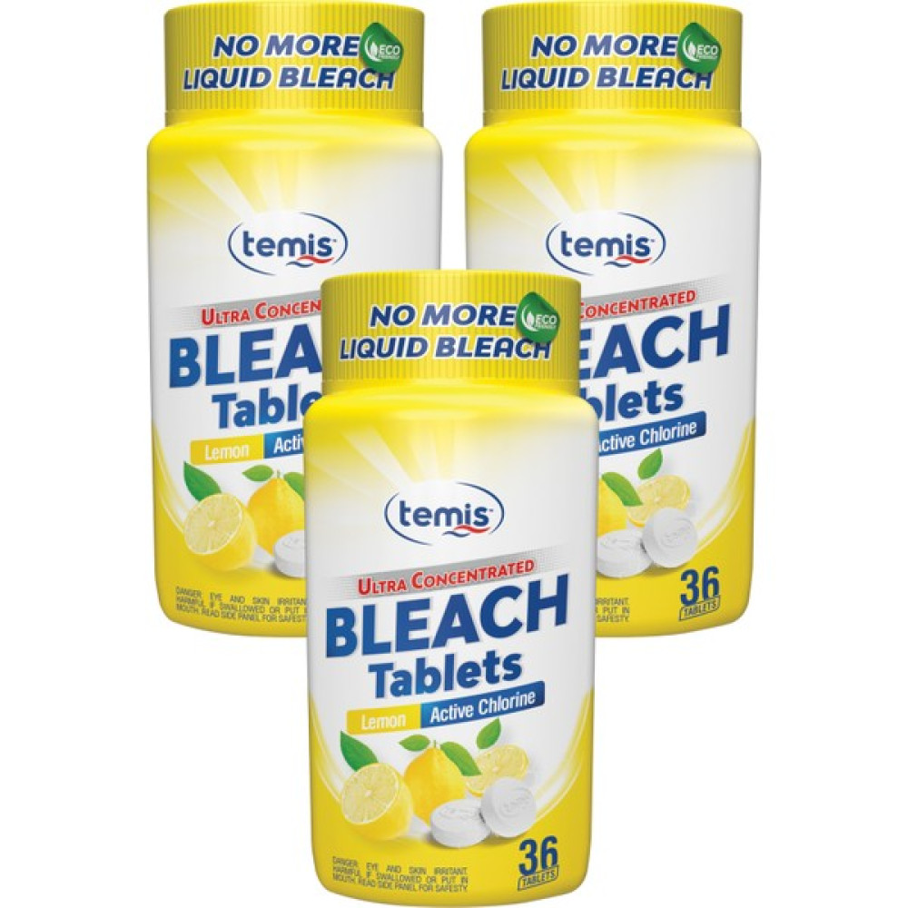 Temis 3'lü Yeni Nesil Limon Özlü Çamaşır Suyu Tableti 36 Tablet Çamaşır Beyazlatıcı Fosfat Içermez - 1 lt Çamaşır Yıkama Fiyatı