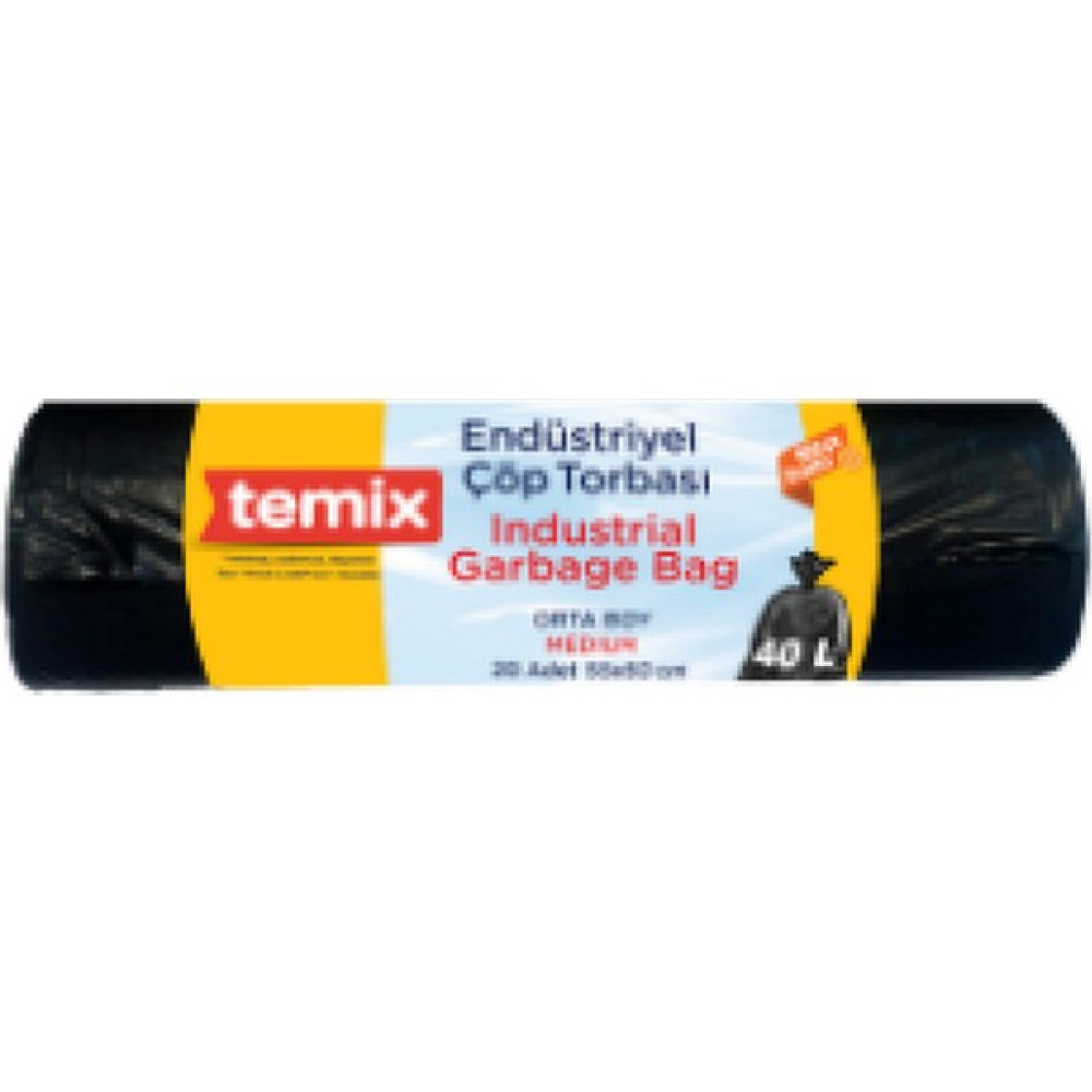 Temix Orta Boy Çöp Poşeti 55X60 cm (1X20 Adet) 11 - 55 x 60 cm Oto Boyaları Fiyatı