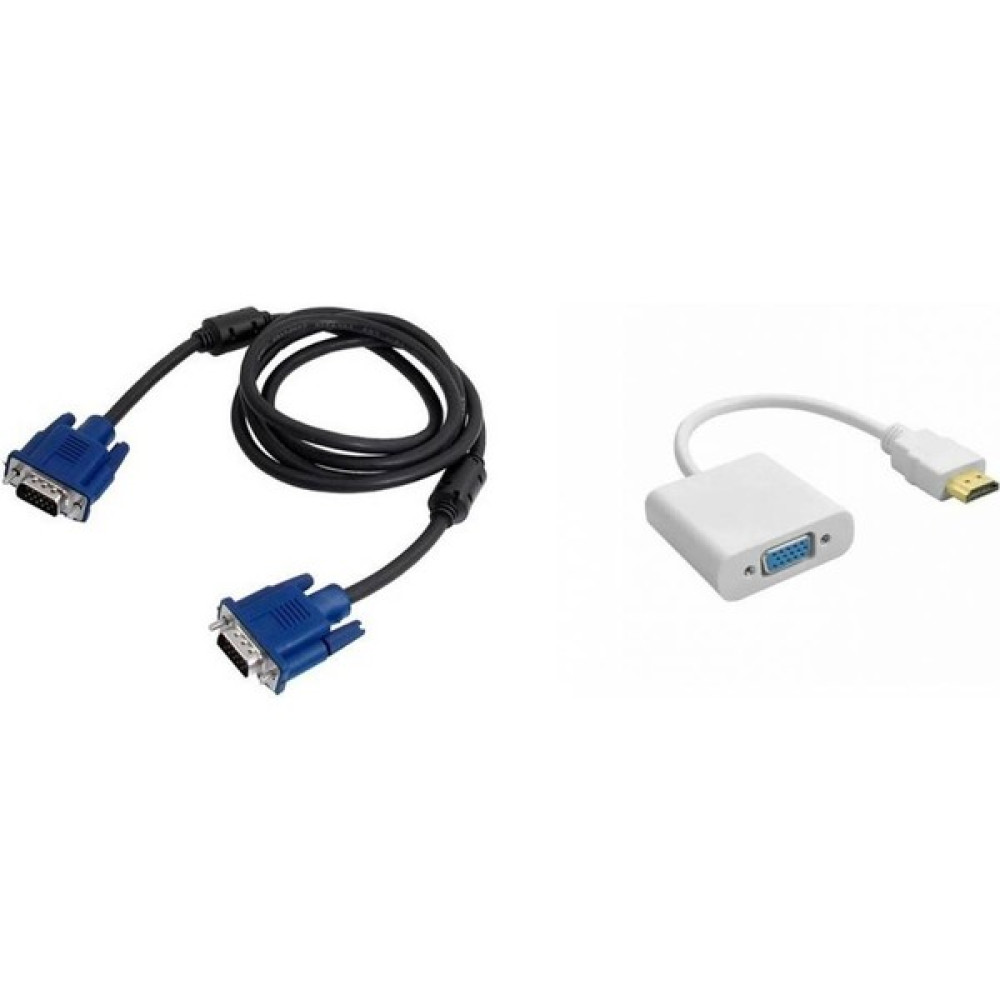 Temiz Pazar HDMI To VGA Kablo Çevirici Dönüştürücü + 1,5 Metre VGA Kablosu Bilgisayar Çevirici ve Adaptörü Fiyatı
