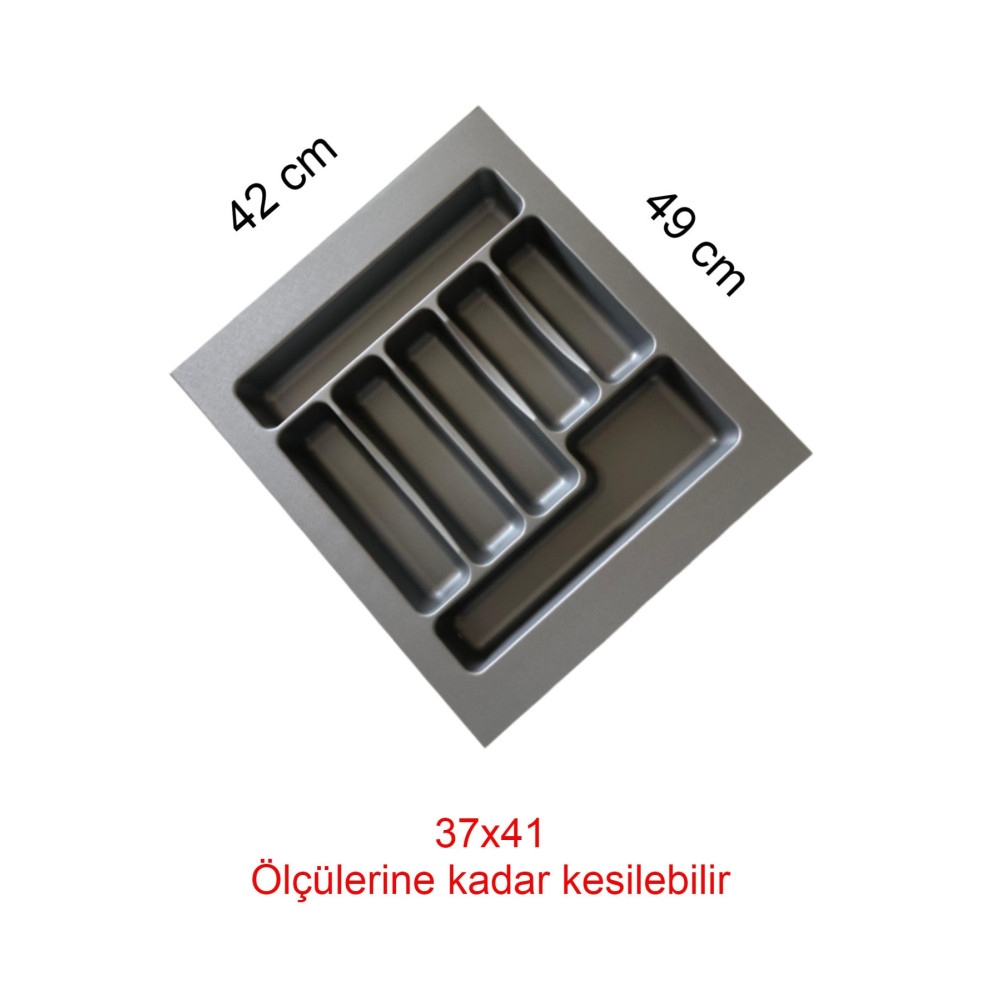 Tempo Gri Renk Çekmece Içi Düzenleyici Kaşıklık T-2242 / 42x49 Cm Mutfak Gereçleri Fiyatı