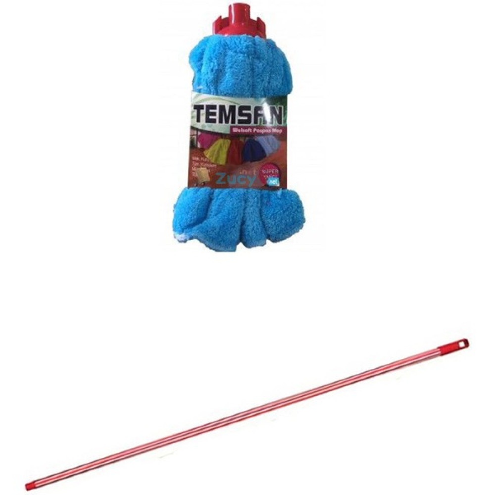 Temsan Yedek Islak Temizlik Kovası Mop Takımı Seti - Temsan Havlu Mop + Metal Çizgili Vidalı Sap Temizlik Malzemeleri Fiyatı