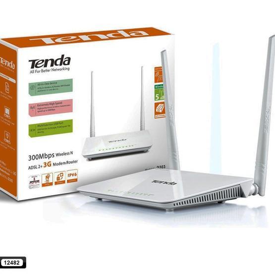 Tenda D301 4Port Wifi-N 300Mbps Adsl2+ Modem+Usb