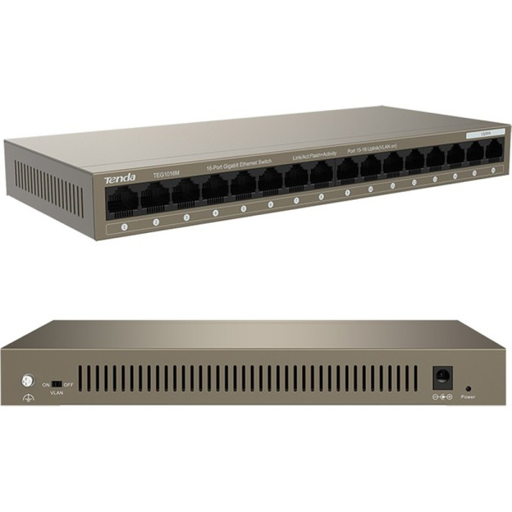 Tenda Dexter Tenda TEG1016M 16 Port 10/100/1000 Mbps Gıgabıt Swıtch Hub & Switch Fiyatı