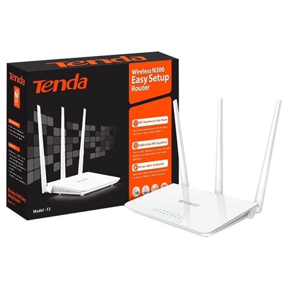 Tenda F3 4 Port 300 Mbps 3 Antenli Access Poınt Router (4434) Modem Fiyatı