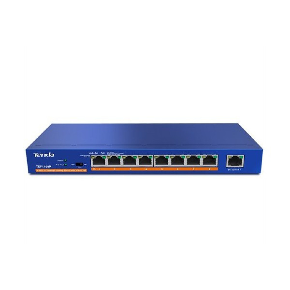 Tenda TEF1109P 9Port 10/100 8 Port PoE Switch Hub & Switch Fiyatı