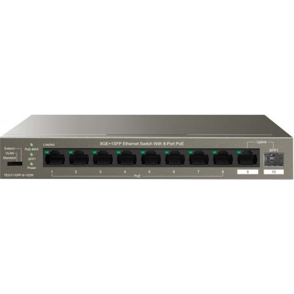 Tenda TEG1110PF-8-102W-B TEG1110PF-8-102W 10 Port 8 Port Poe Gigabit Switch Hub & Switch Fiyatı
