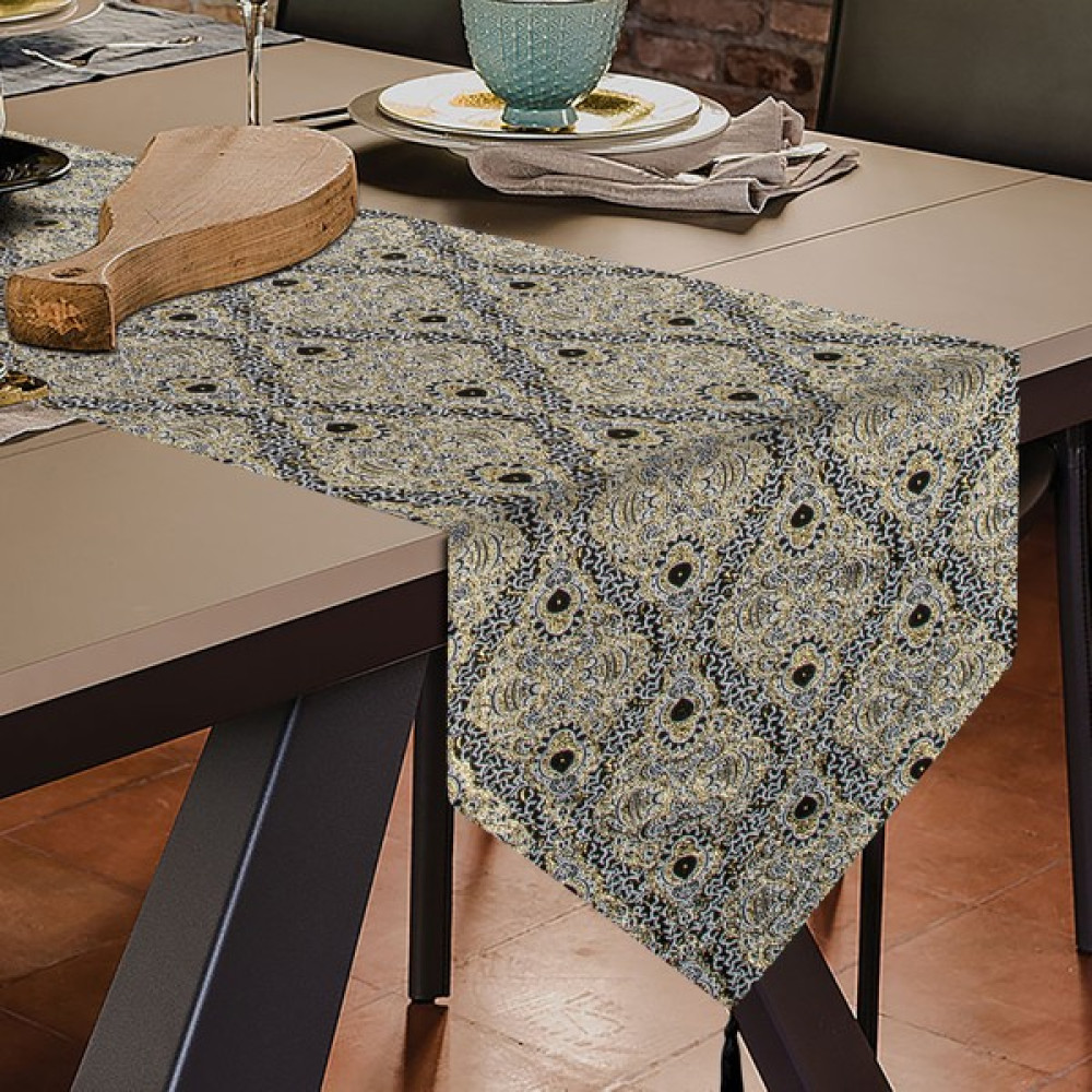 Tende Tekstil Osmanlı Gold Runner - 40 x 140 cm Masa Örtüsü Fiyatı