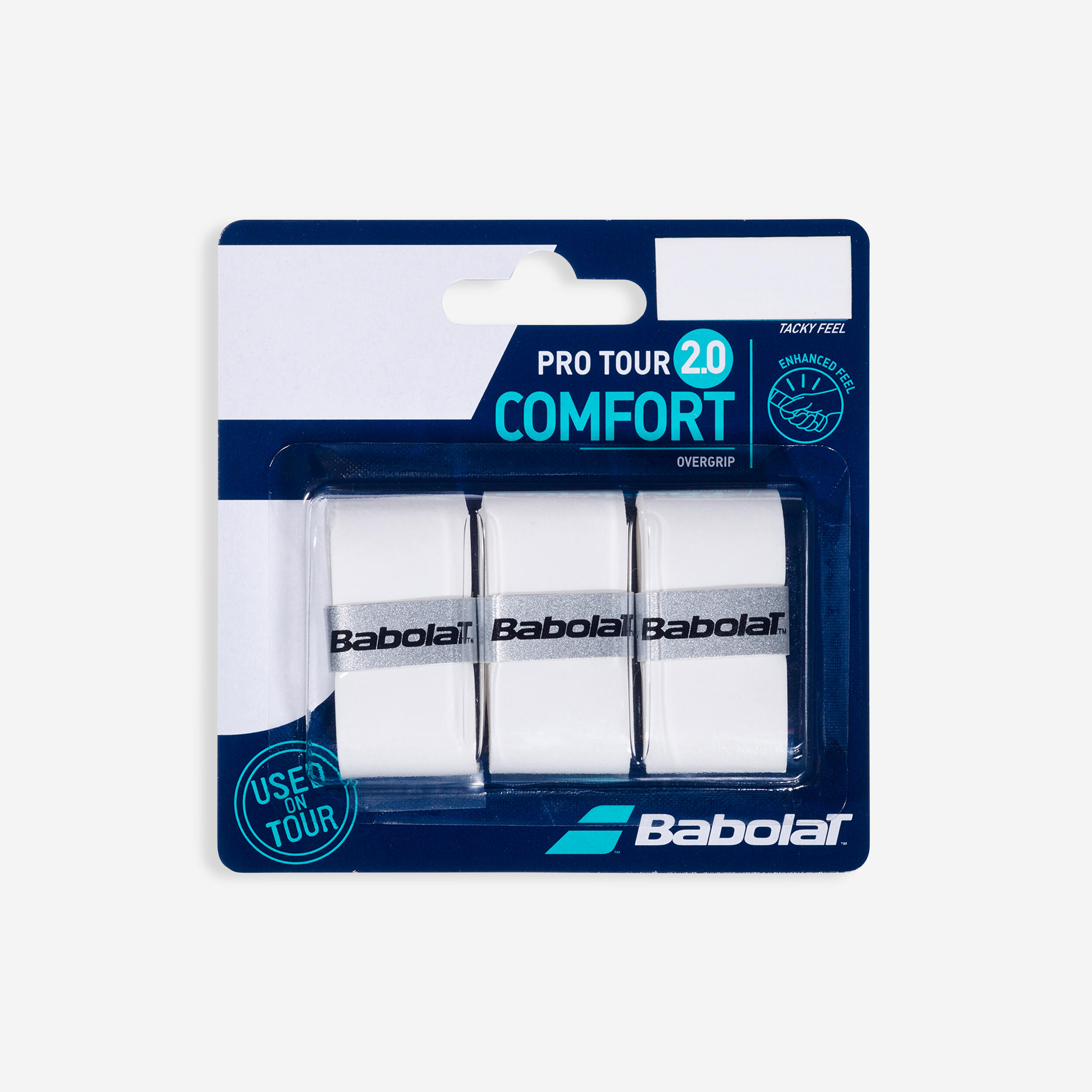 Tenis Raketi Overgripi - 3'lü Paket - Beyaz - Pro Tour 2.0 Tenis & Badminton Fiyatı