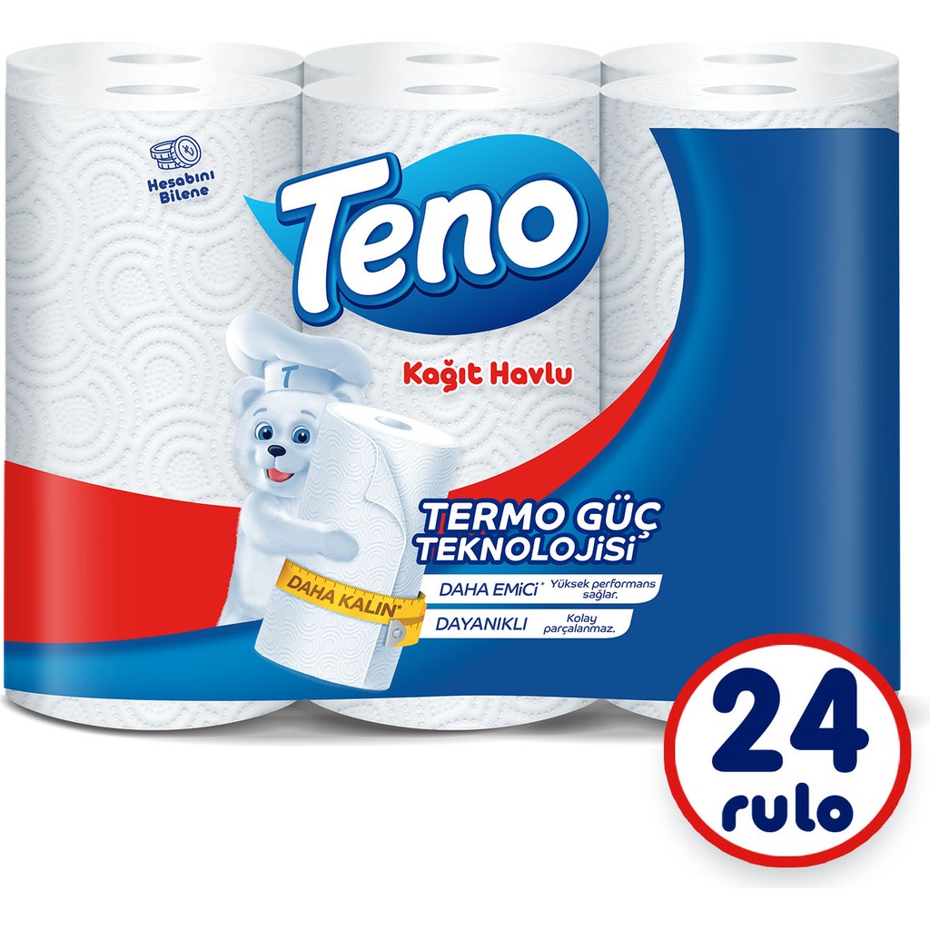 Teno Avantaj Paket Kağıt Havlu 24 Rulo (6 Rulo x 4 Paket) El / Yüz Havlusu Fiyatı