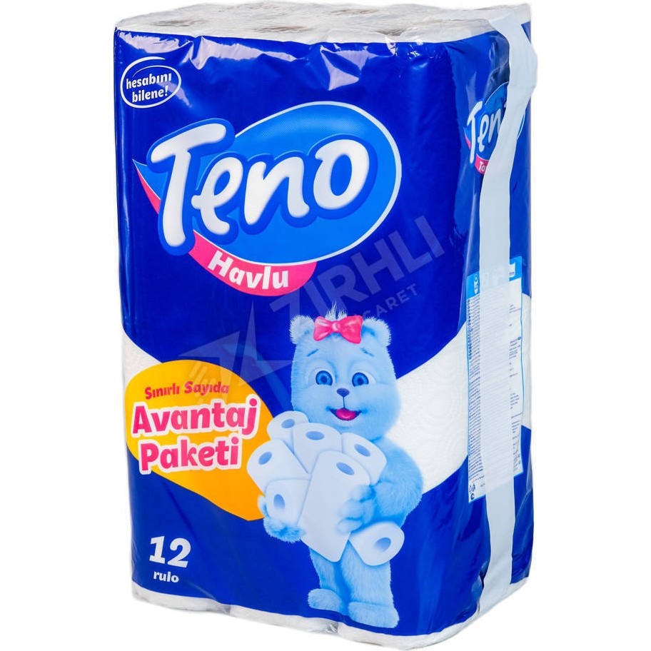 Teno Kağıt Havlu 12'li Rulo Sayısı 12 Adet 1 Paket Dayanıklı ve Ultra Emici El / Yüz Havlusu Fiyatı