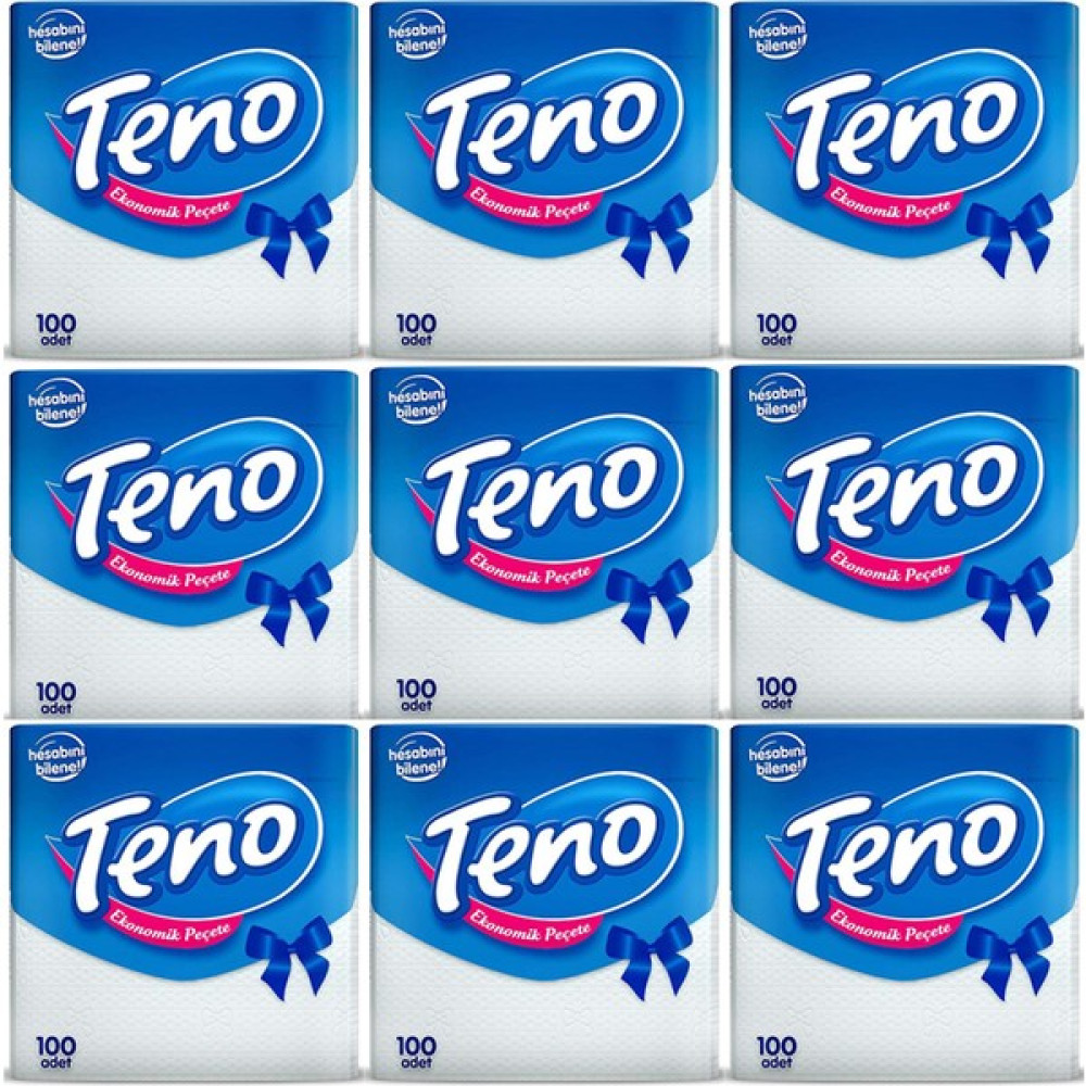 Teno Peçete 100'LÜ x 9 Paket - Beyaz Peçete Fiyatı