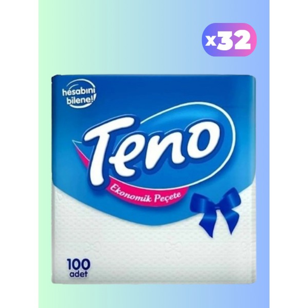 Teno PEÇETE100'LÜ x 32 Adet (1 Koli) - Beyaz Peçete Fiyatı