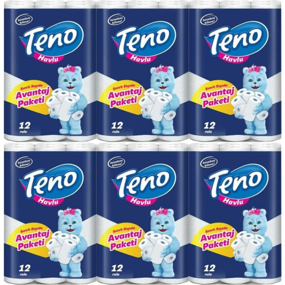 Teno Ultra Kağıt Havlu Çift Katlı 12'li Paket (6'lı Set) Kağıt Havlu Fiyatı
