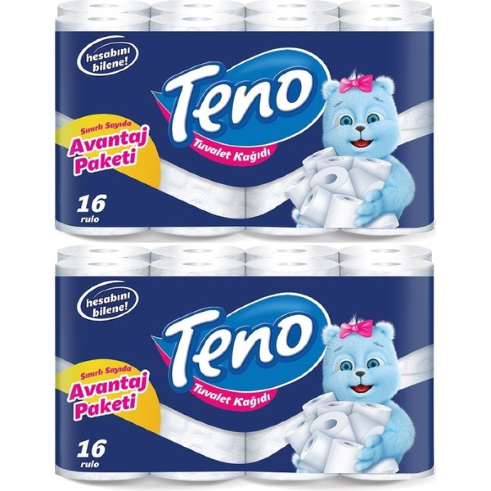 Teno Ultra Tuvalet Kağıdı Çift Katlı 32'li Paket (2 Paket x 16) (Avantaj Paket Serisi) - Beyaz Tuvalet Kağıdı Fiyatı