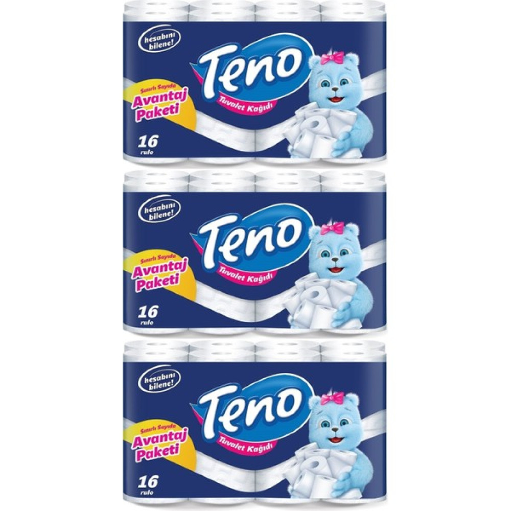 Teno Ultra Tuvalet Kağıdı Çift Katlı 48'li Paket (3 Paket x 16) (Avantaj Paket Serisi) - Beyaz Tuvalet Kağıdı Fiyatı