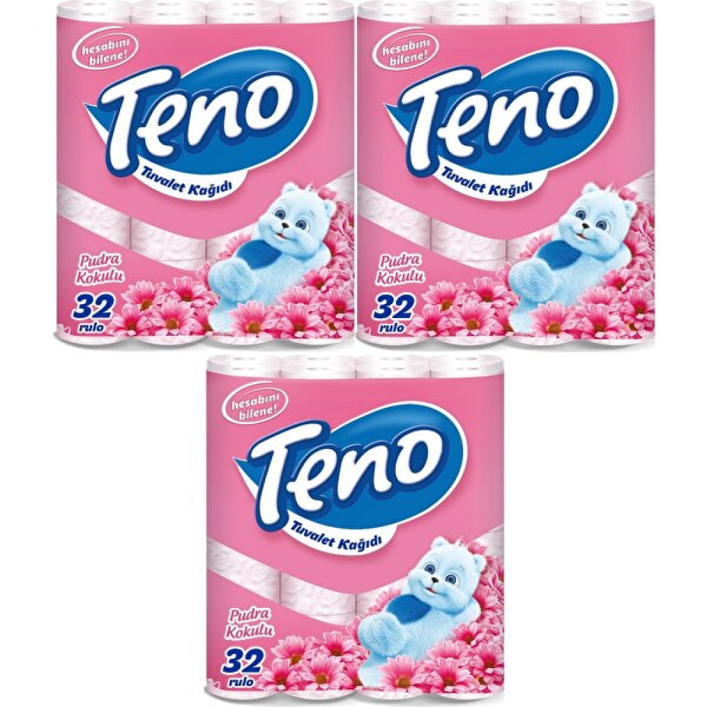 Teno Ultra Tuvalet Kağıdı Çift Katlı 96 Lı Paket Pudra Kokulu (3pk*32) - Beyaz Tuvalet Kağıdı Fiyatı