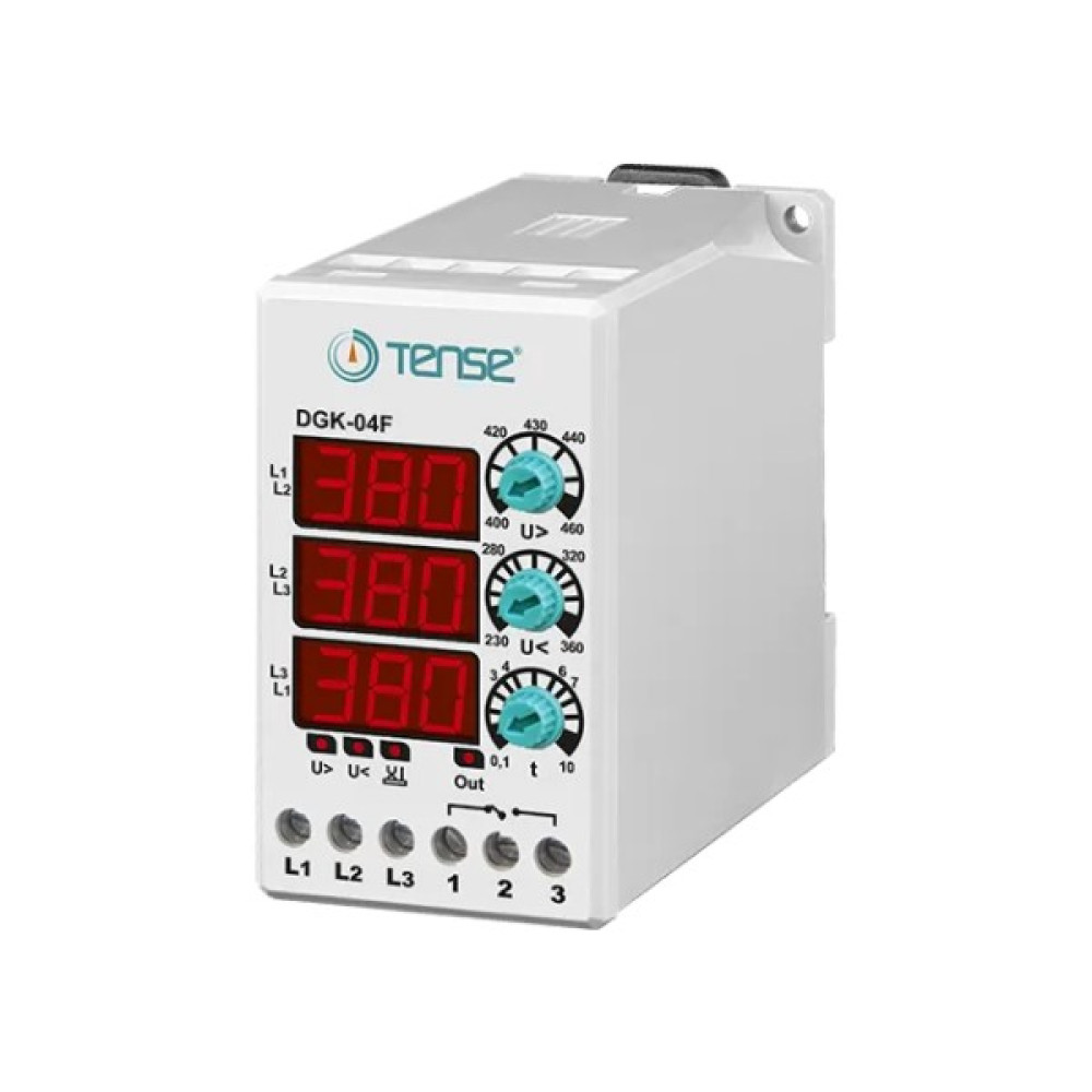 Tense DGK-04F Dijital Ayarlı Aşırı ve Düşük Trifaze Gerilim Kontrol Rölesi Elektrikli El Aletleri Fiyatı