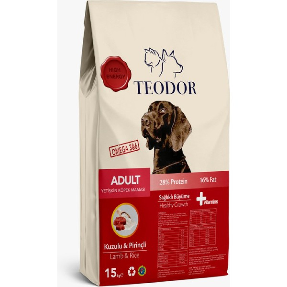 Teodor Adult Yüksek Enerjili Kuzulu-Pirinçli Köpek Maması Evcil Hayvan Ürünleri Fiyatı