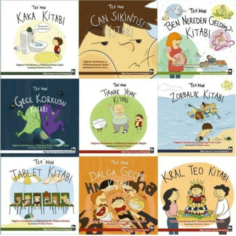 Teo'nun Zorbalık Kitabı-Teo’nun Tırnak Yeme Kitabı-Teo’nun Tablet Kitabı-Yağmur Artukmaç 9 Kitap Set Okul Öncesi Eğitici & Öğretici Kitaplar Fiyatı