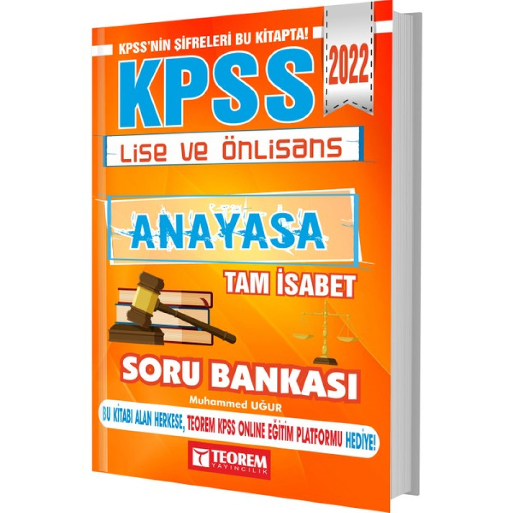Teorem Yayıncılık Kpss Lise Önlisans Tam Isabet Anayasa Soru Bankası KPSS Fiyatı