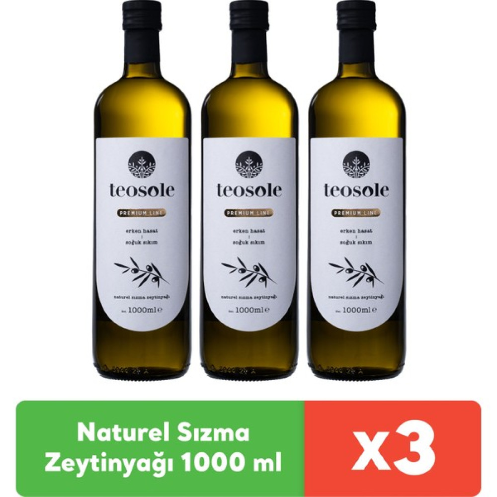 Teosole Naturel Sızma Zeytinyağı 1000 ml x 3 Adet - 1 lt Oto Boyaları Fiyatı