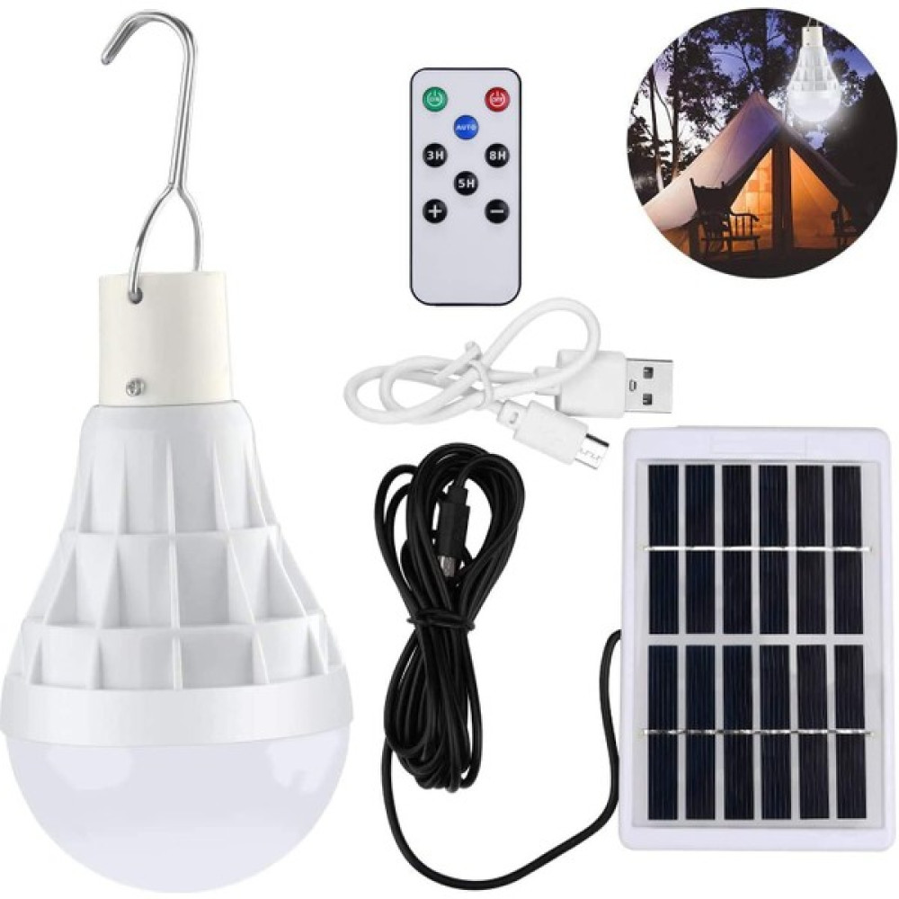 Teotake 2 Takım Uzaktan Kumandalı Solar LED Ampul + 3m Kablo, LED Solar Işıklar Askıya Alınmış 12W 130LÜMEN (Yurt Dışından) - Beyaz Dış Mekan & Bahçe Oyuncakları Fiyatı