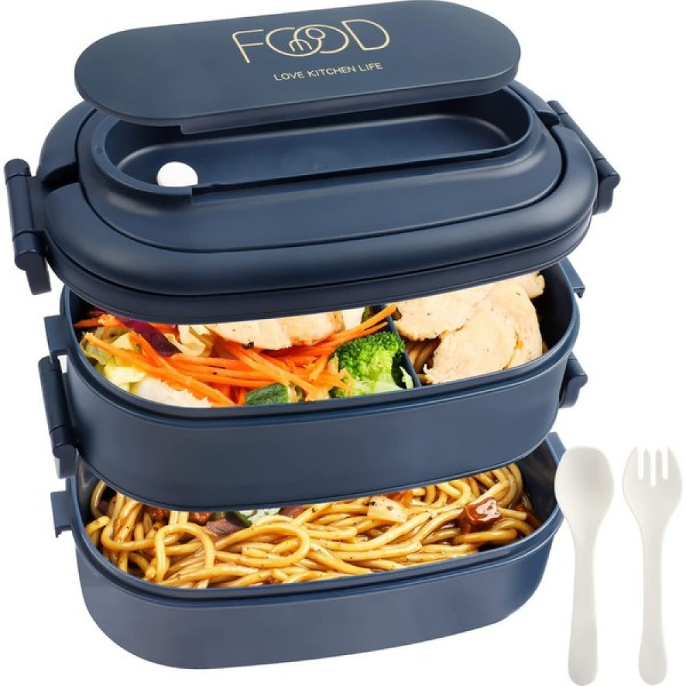 Teotake Büyük Kapasiteli Öğle Yemeği Kutusu (Mavi) (Yurt Dışından) - Mavi - Lunch box - 21.3*12.2*12 cm Oto Boyaları Fiyatı
