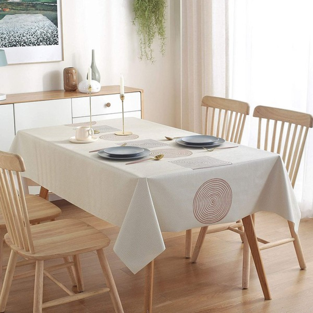 Teotake Iskandinav Ta M Pvc Su Geçirmez Masa Örtüsü (Yurt Dışından) - 120 x 120 cm - Beyaz Masa Örtüsü Fiyatı