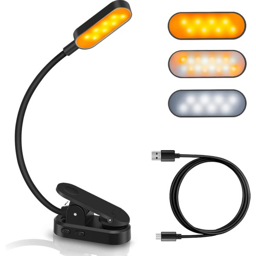 Teotake Okuma Işığı 16 LED Okuma Işığı USB Şarj Edilebilir Klipsli Lamba 9 Parlaklık Modu ve 3 Sıcaklık Ayarı (Yurt Dışından) Kafa Feneri Fiyatı