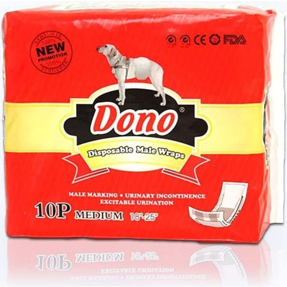 Teotake Tek Kullanımlık Erkek Laminat Köpek Bezi Köpekler ve Kediler Için Süper Emici Bebek Bezleri, 2018 Yeni Tasarım (M 10 Adet (18"-25")) (Yurt ... Evcil Hayvan Ürünleri Fiyatı