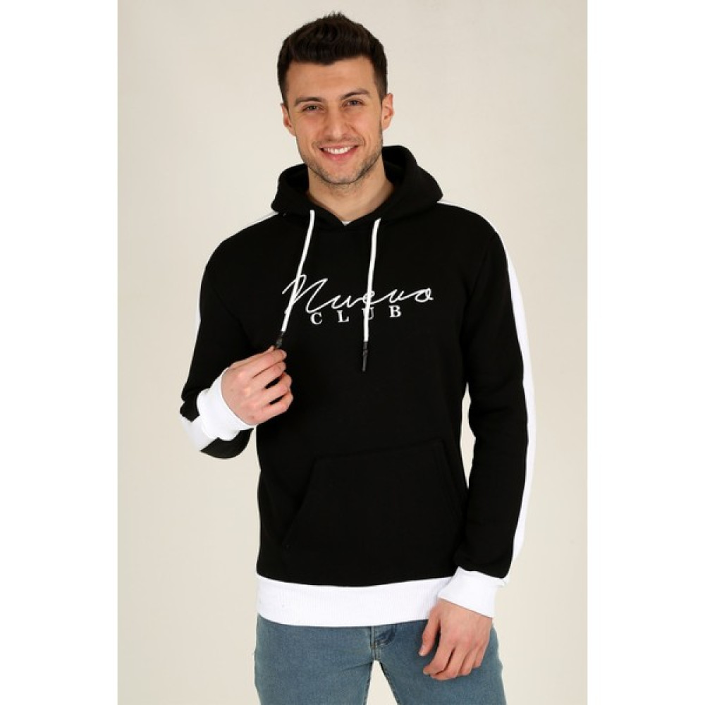 Terapi Men Erkek Kapüşonlu Uzun Kollu Kanguru Cepli Sweatshirt 21K-5200428-04 Siyah Erkek Sweatshirt Fiyatı